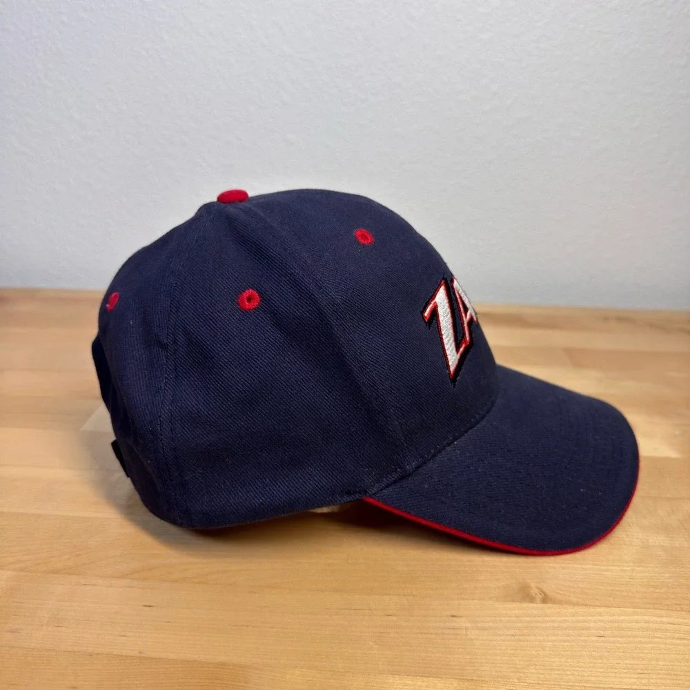 Gonzaga Zags Bulldogs Signatures Navy Blue Red Embroidered Baseball Cap Hat Mens